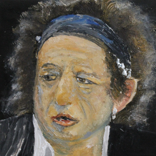 painting of Keith Richards from the Rolling Stones