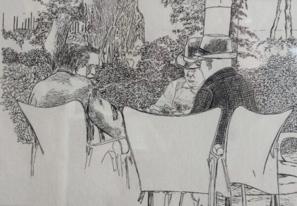 4 men seated around a table