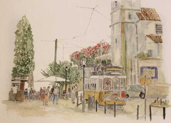 charming watercolour of museum and school of decorative arts
